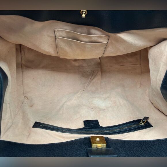 Gucci Totem Large Back Black Butterfly Bijou Hand Shoulder Leather Bag - Picture 8 of 15